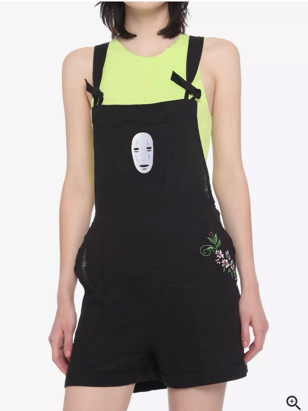 Studio Ghibli Spirited Away No-Face Linen Shortalls  Size XS